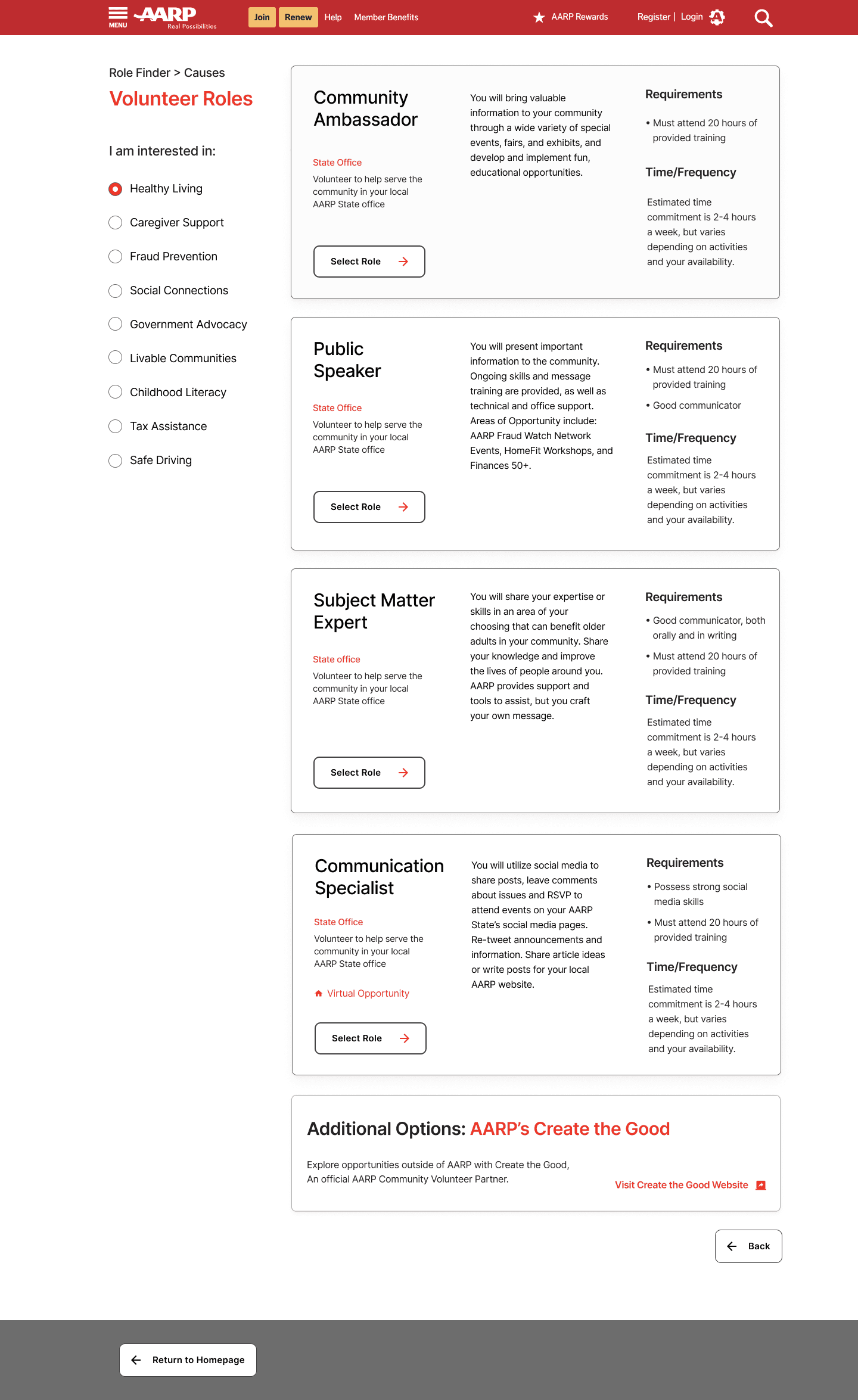 Roles Finder · Causes
