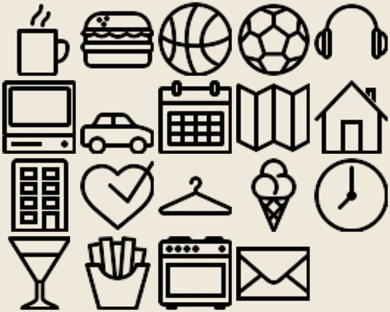 Icon library system · 19 of 258 representative icons