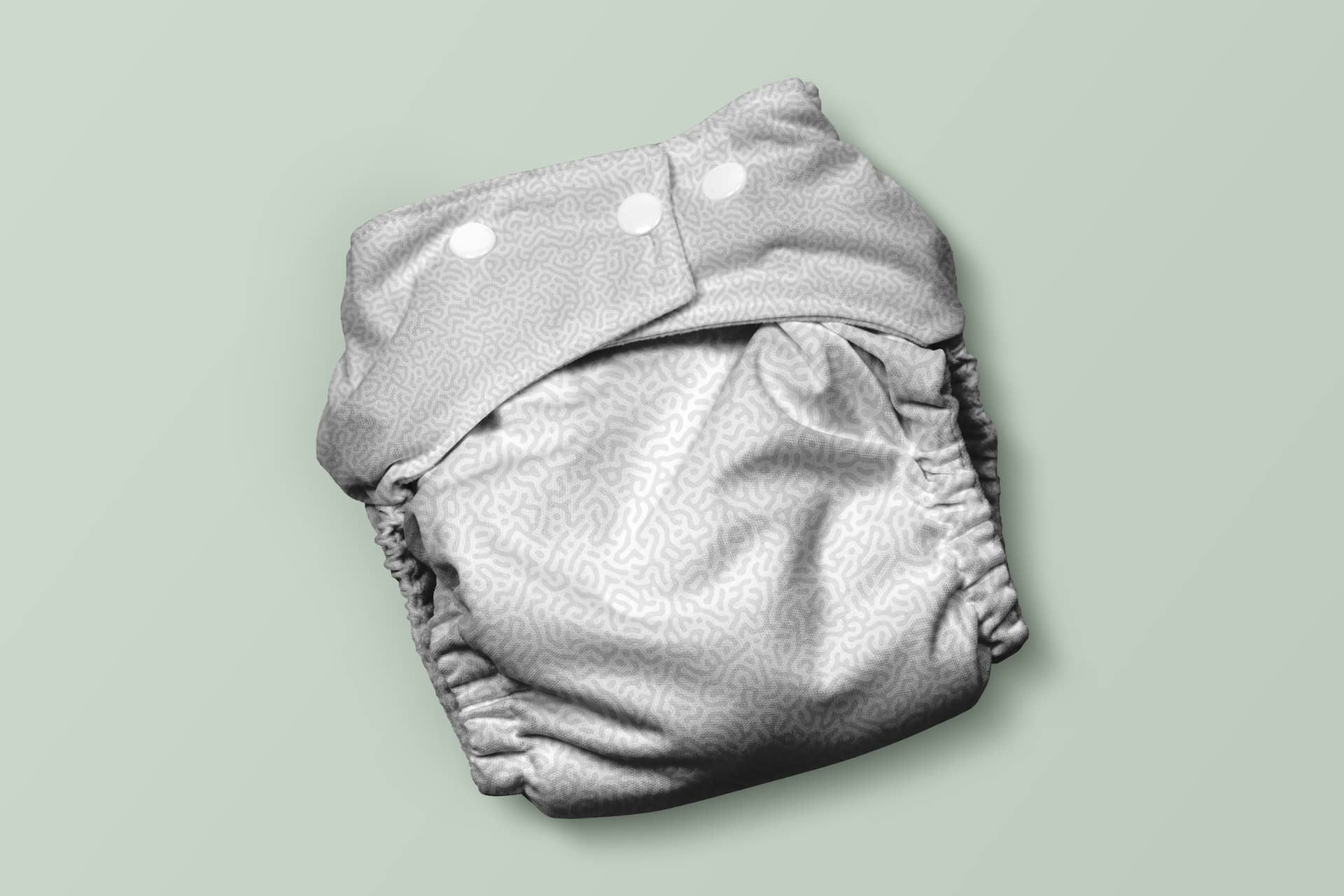 Reusable cloth diaper mockup