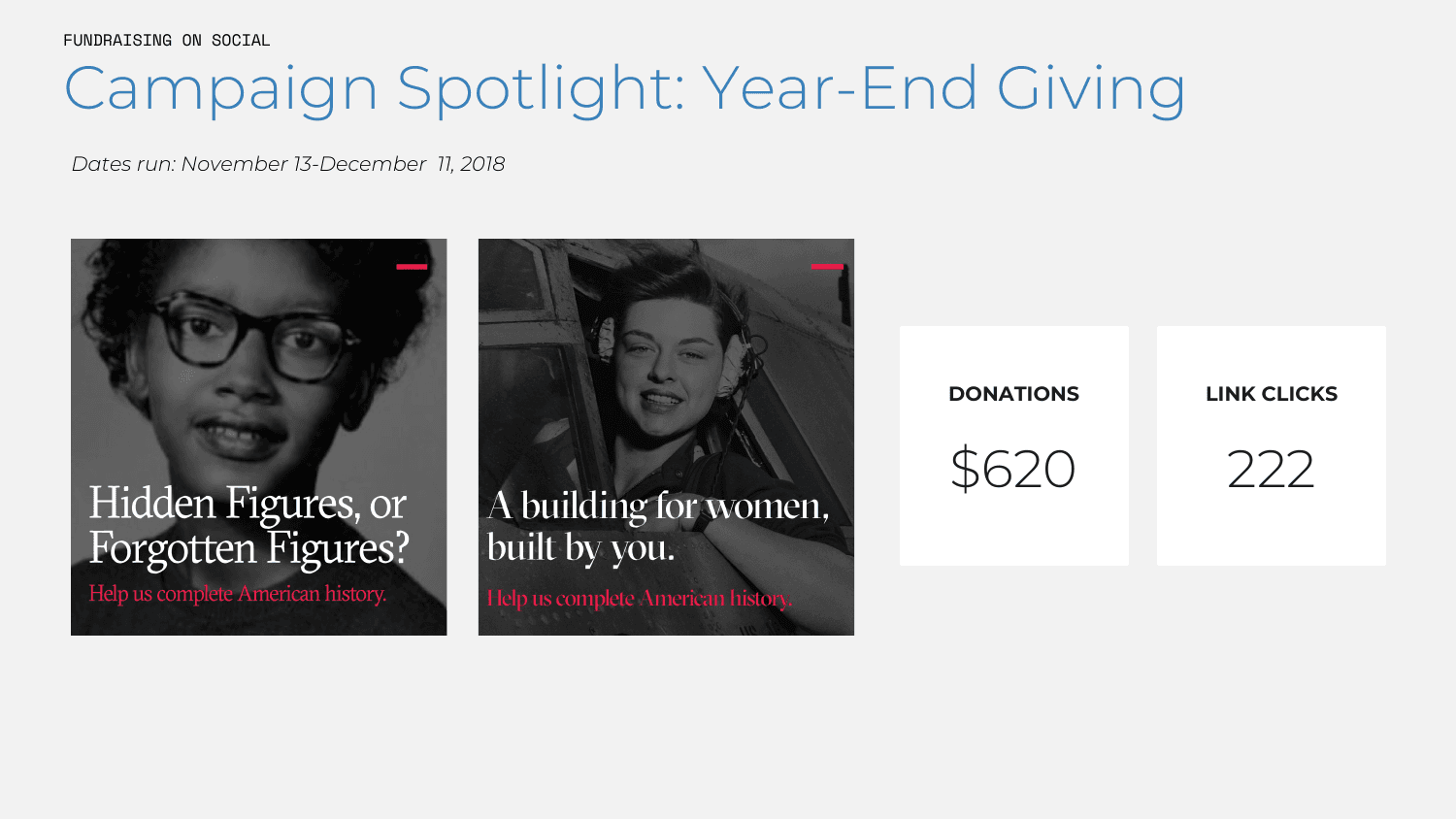 Year-End Giving · campaign spotlight Nov-Dec 2018