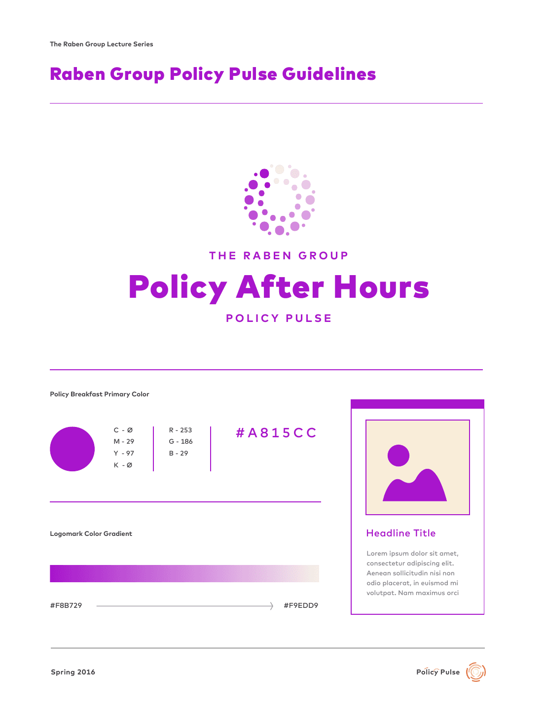 Policy After Hours spec spread · purple