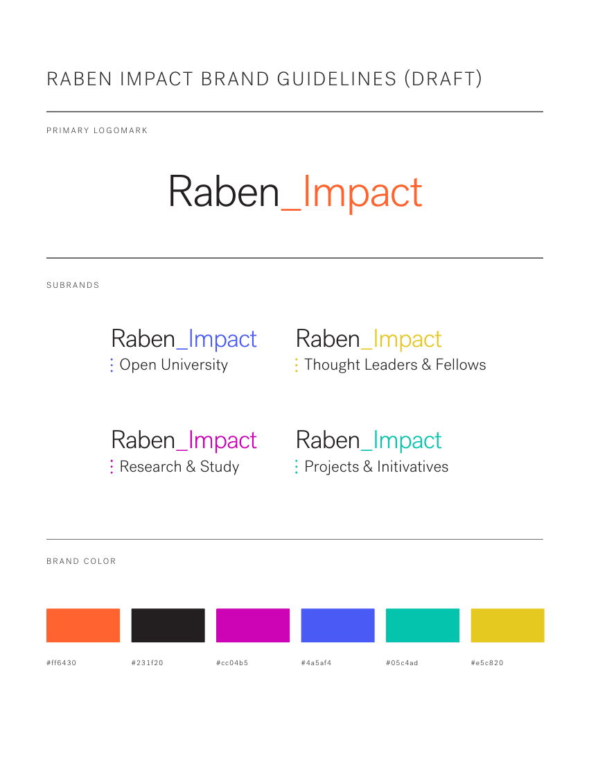 IMPACT brand guidelines · draft cover