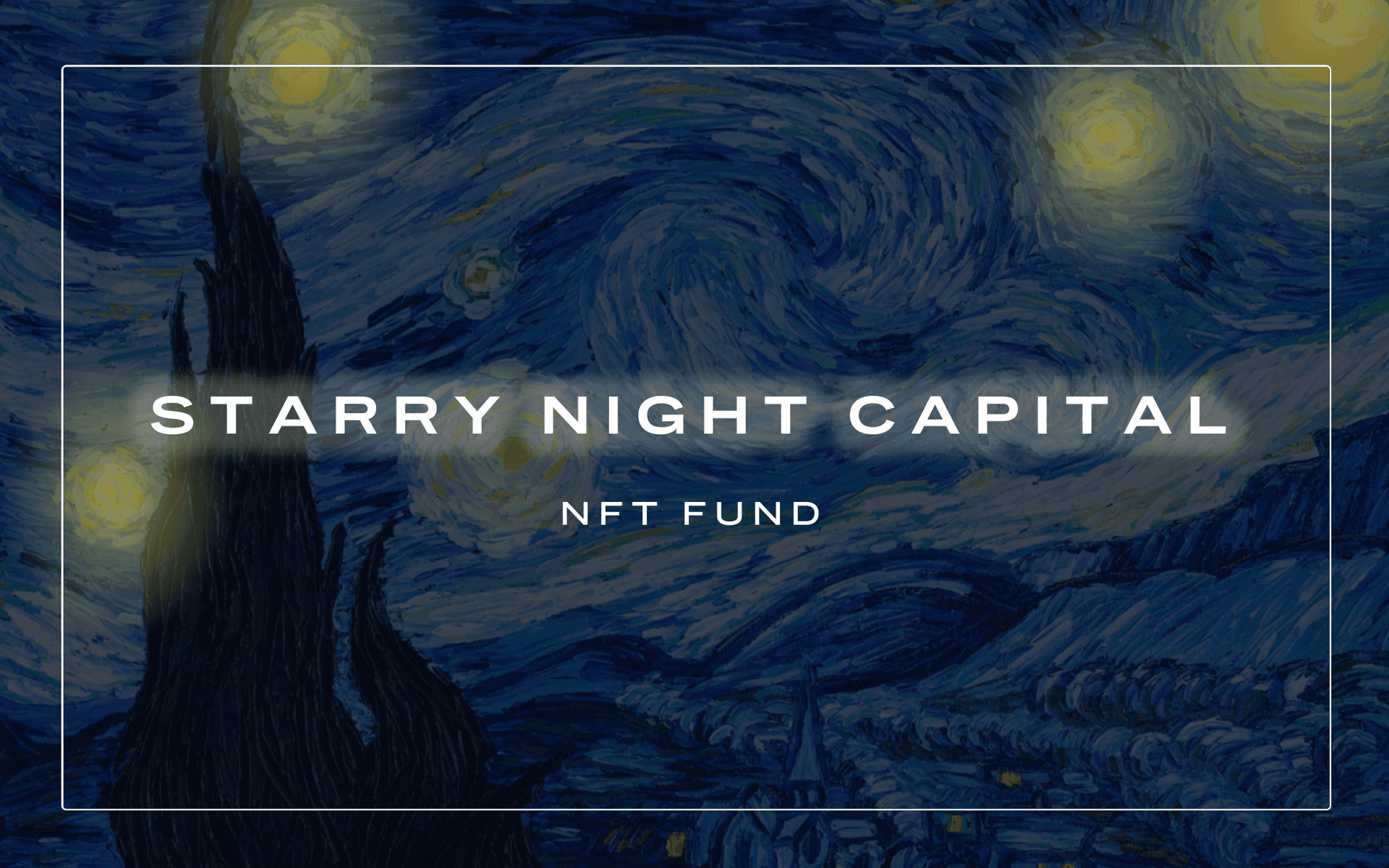 Investor deck cover · Van Gogh Starry Night background