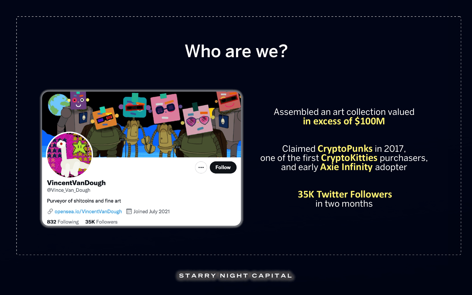 Who are we · principal track record