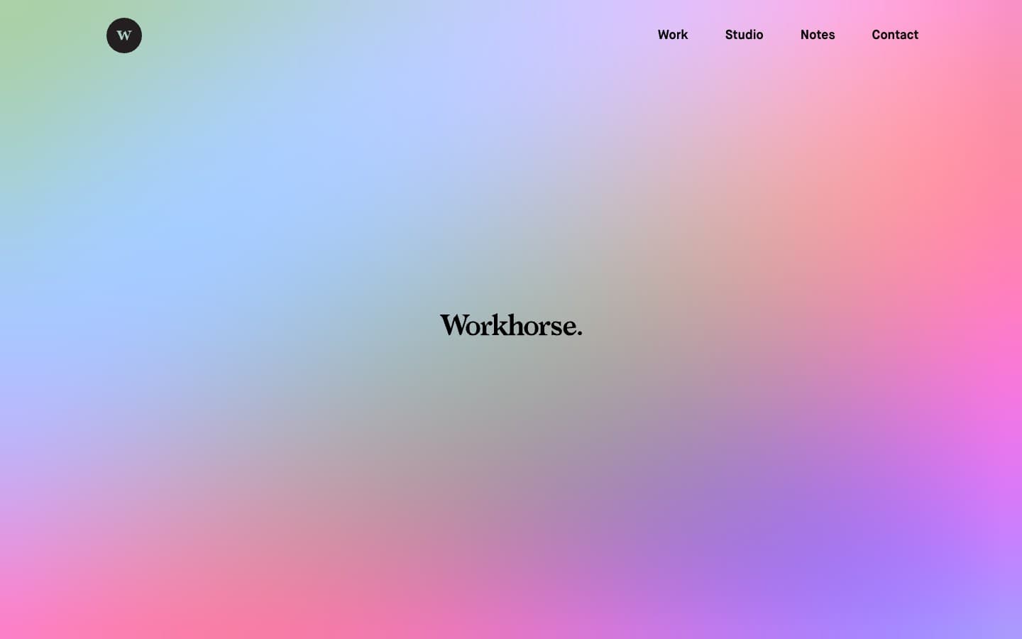 wrkhrs.co · 2018. Post-merger relaunch with a new gradient mark.