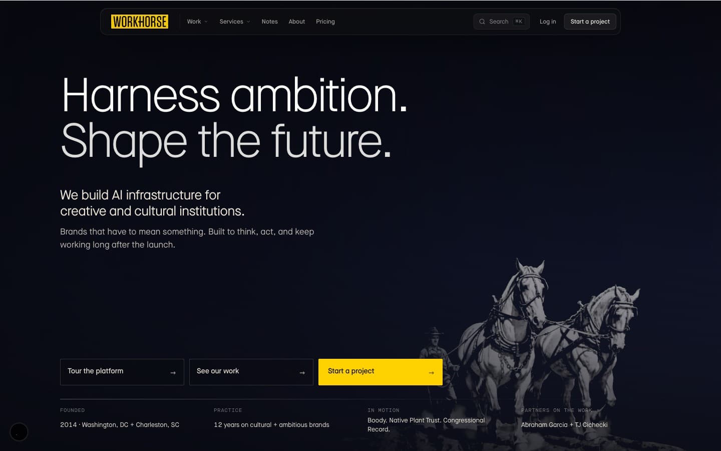 wrkhrs.co · 2026. The current site, built on Workbench.