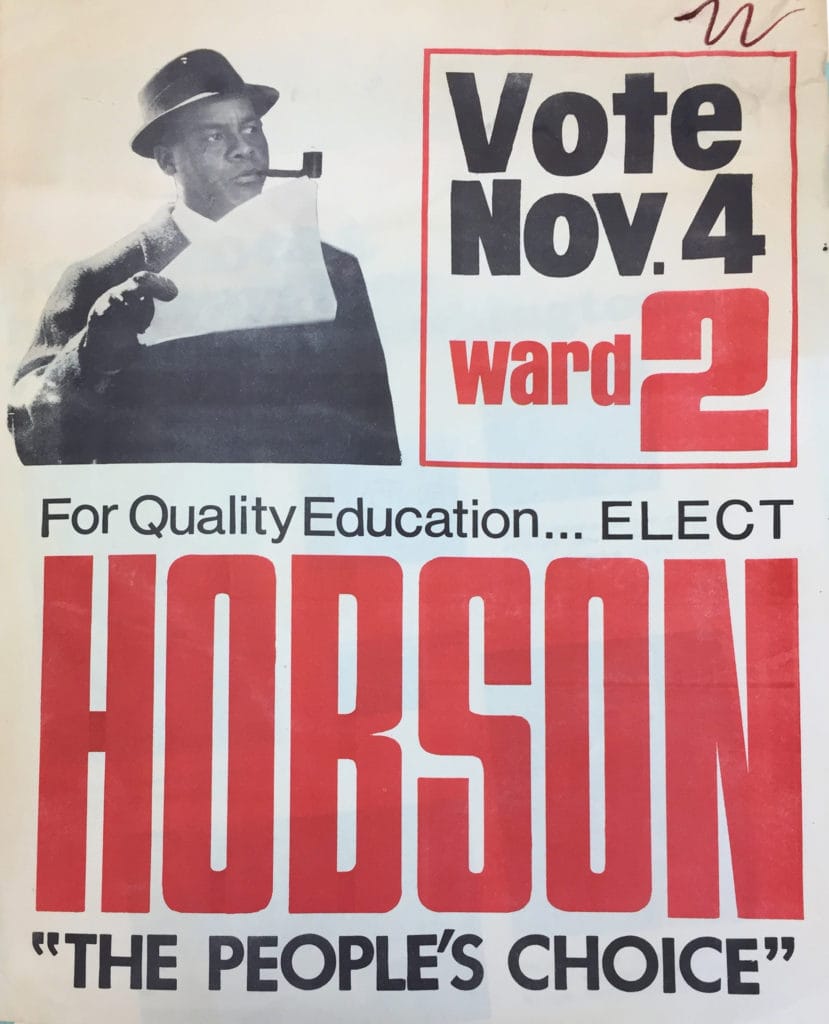 A Julius Hobson campaign poster: Vote Nov. 4, Ward 2, The People’s Choice