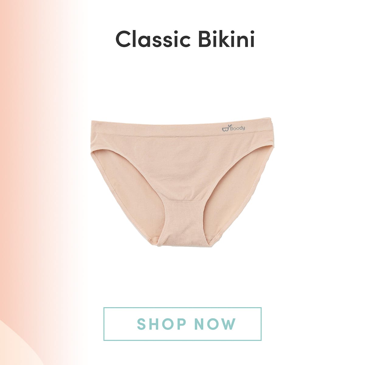 Product card: the Classic Bikini in the palest of the nude shades