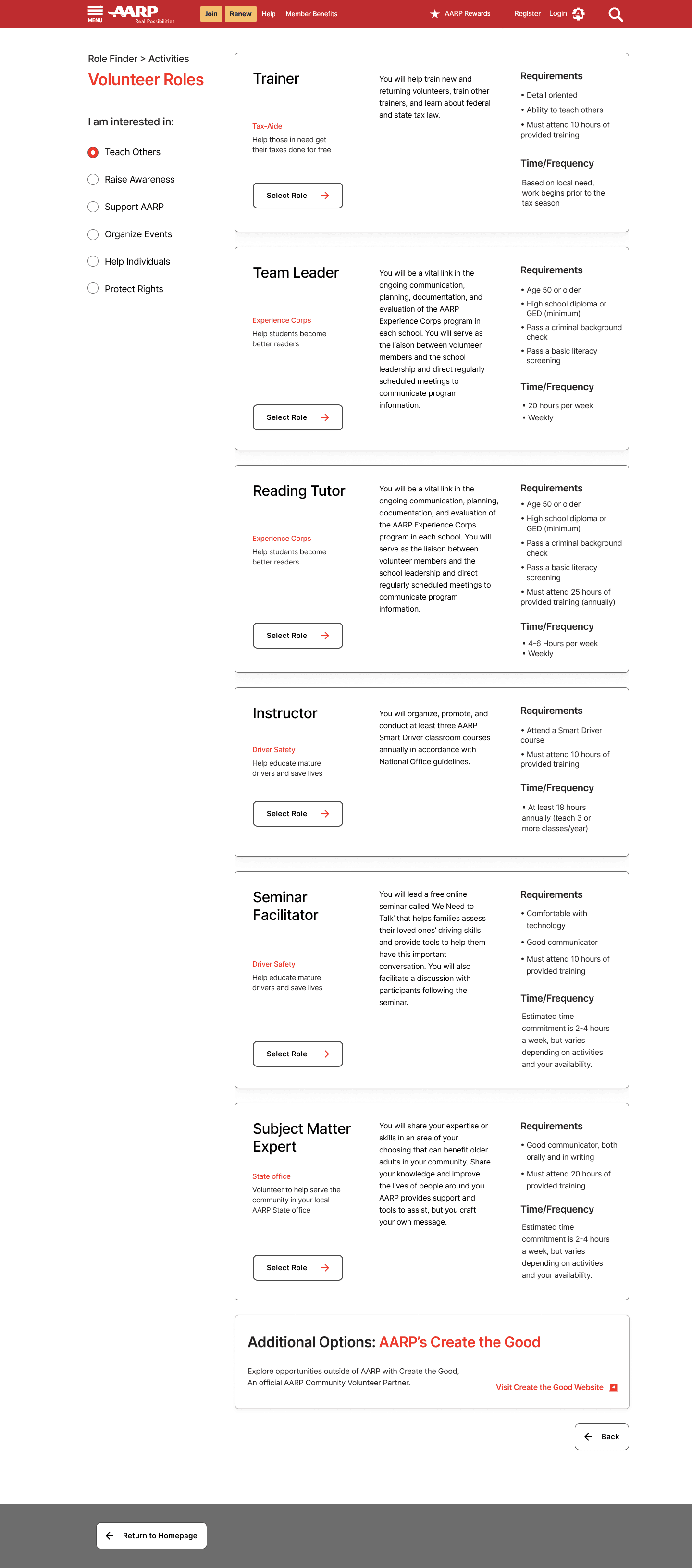 Roles Finder · Activities