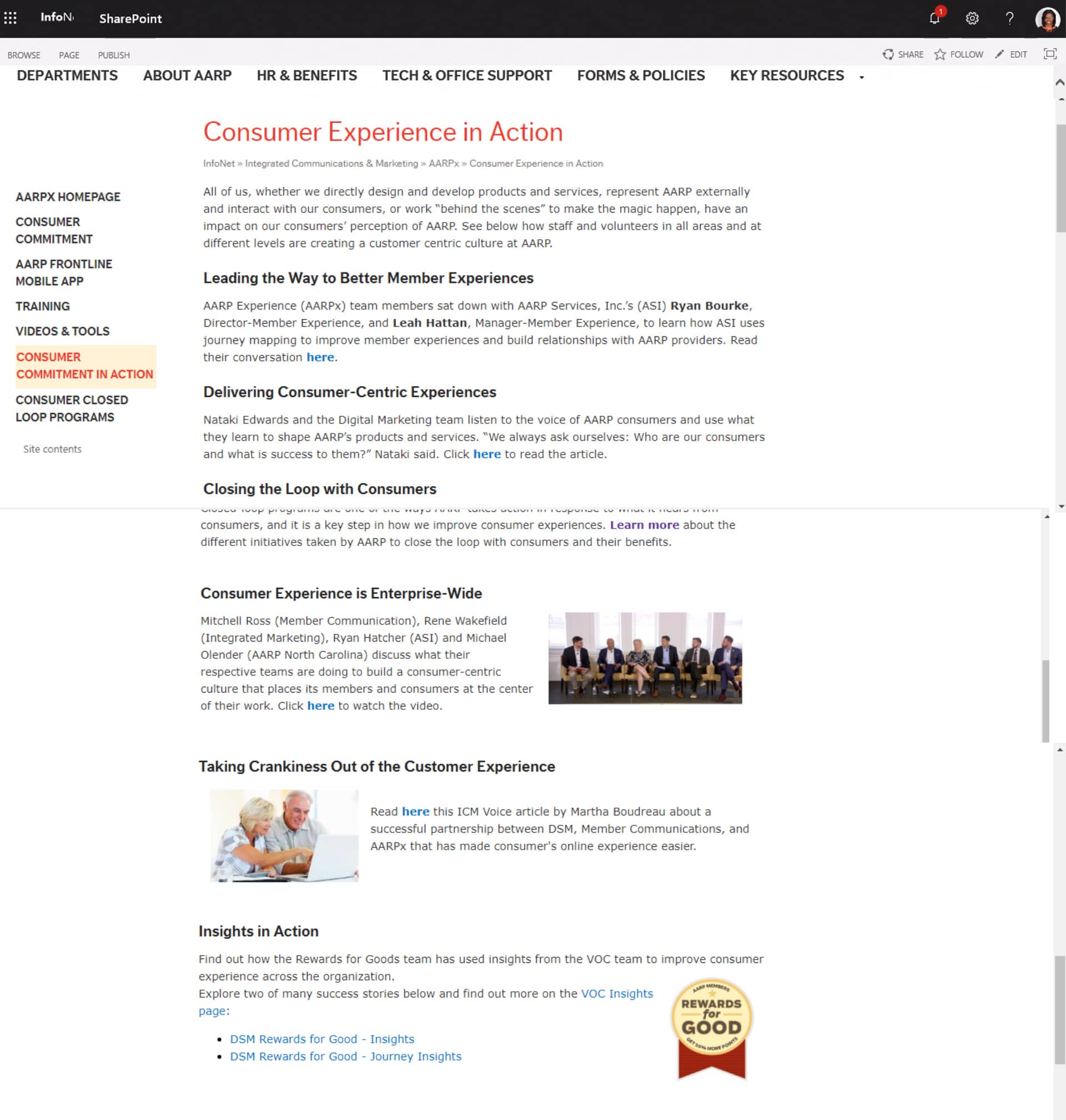 Customer Experience in Action page