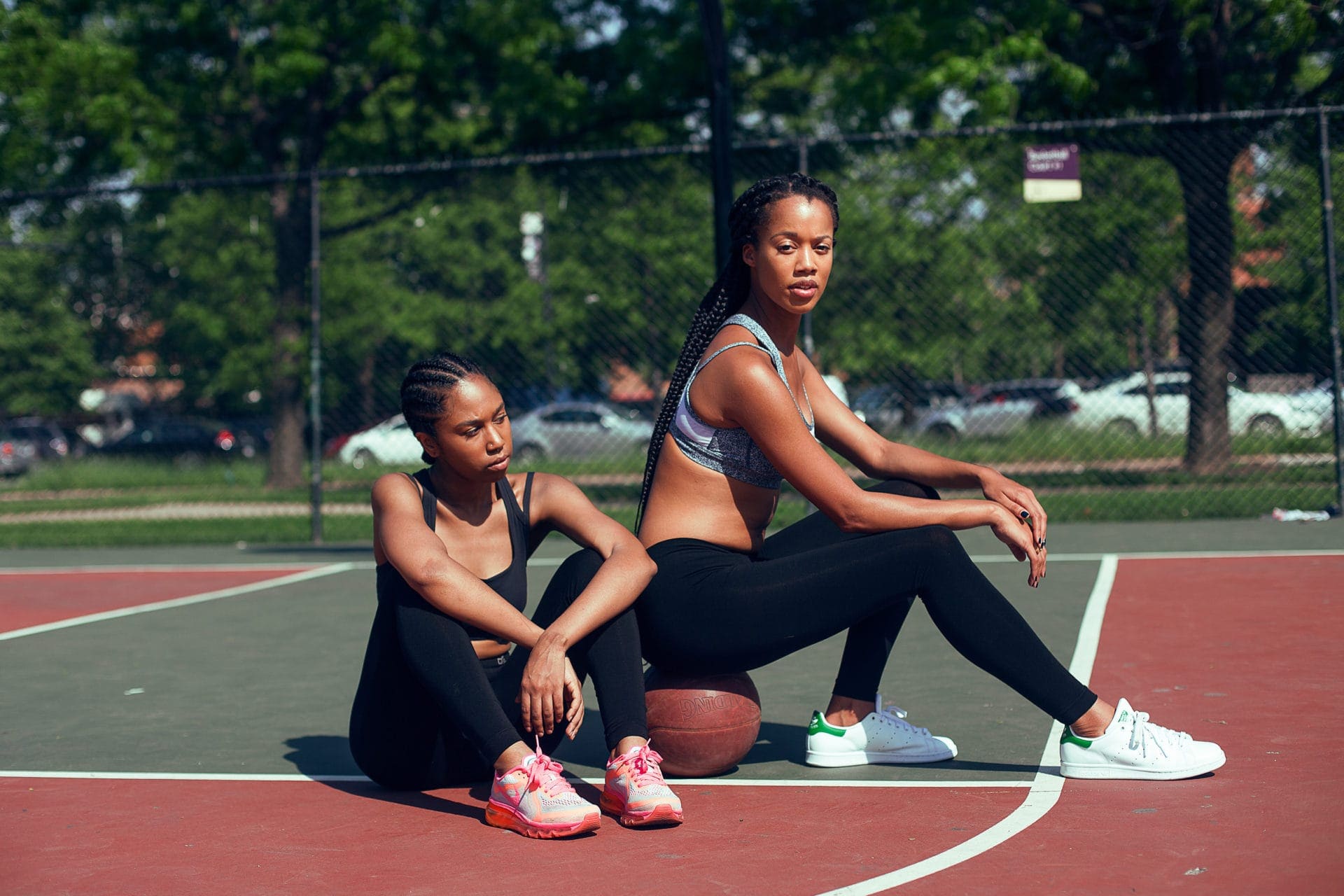Boody Active launch shoot, outdoor court