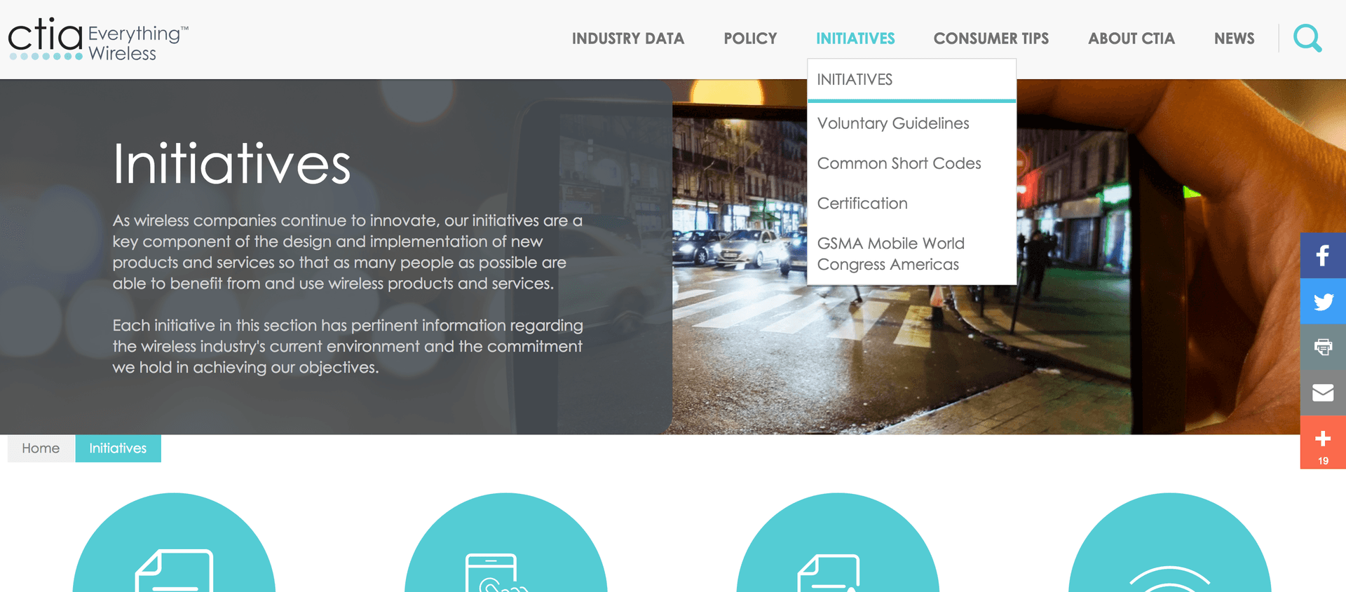 ctia.org initiatives nav