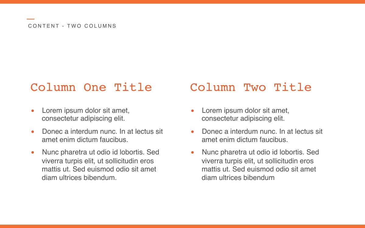 Presentation content slide