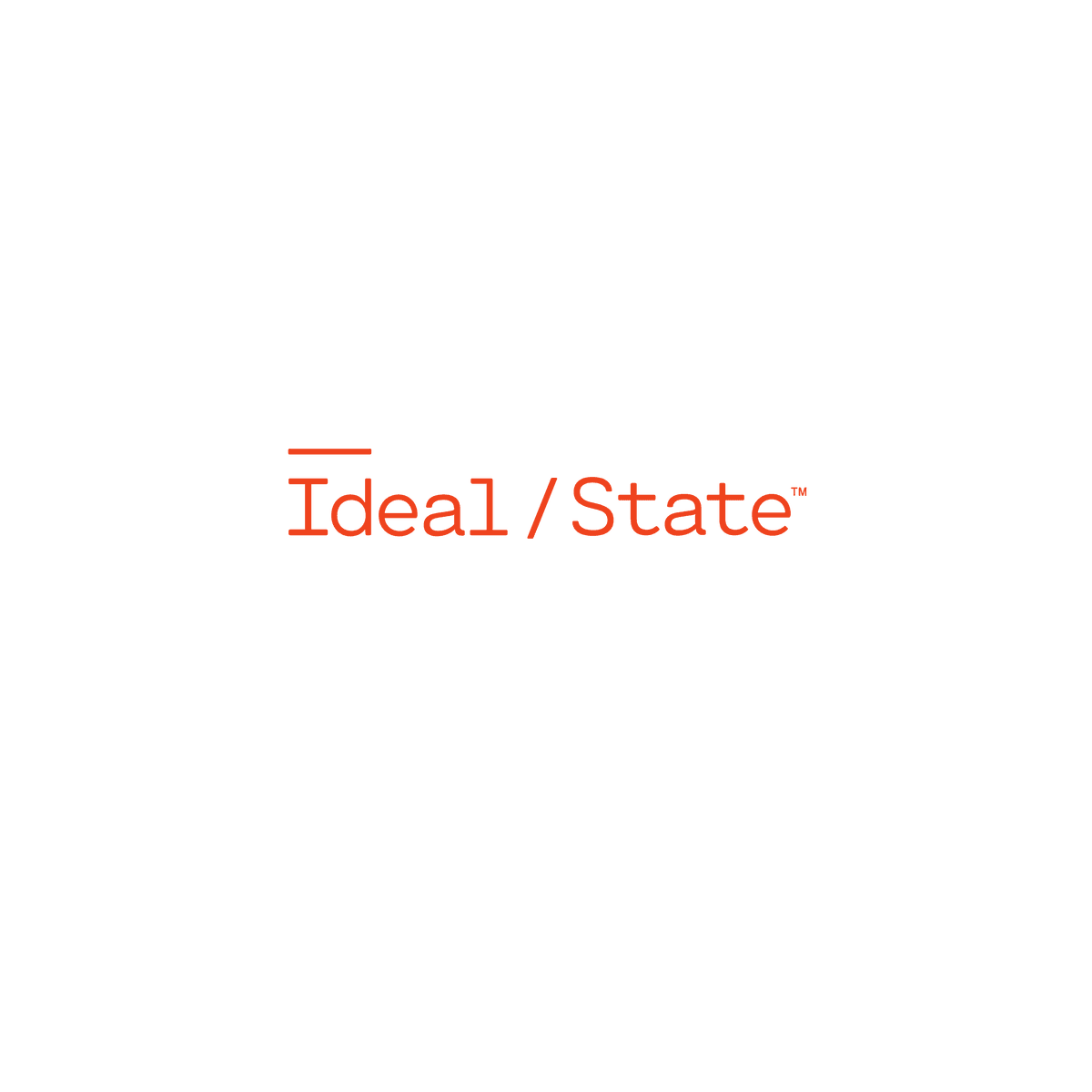 Horizontal, tangerine on white