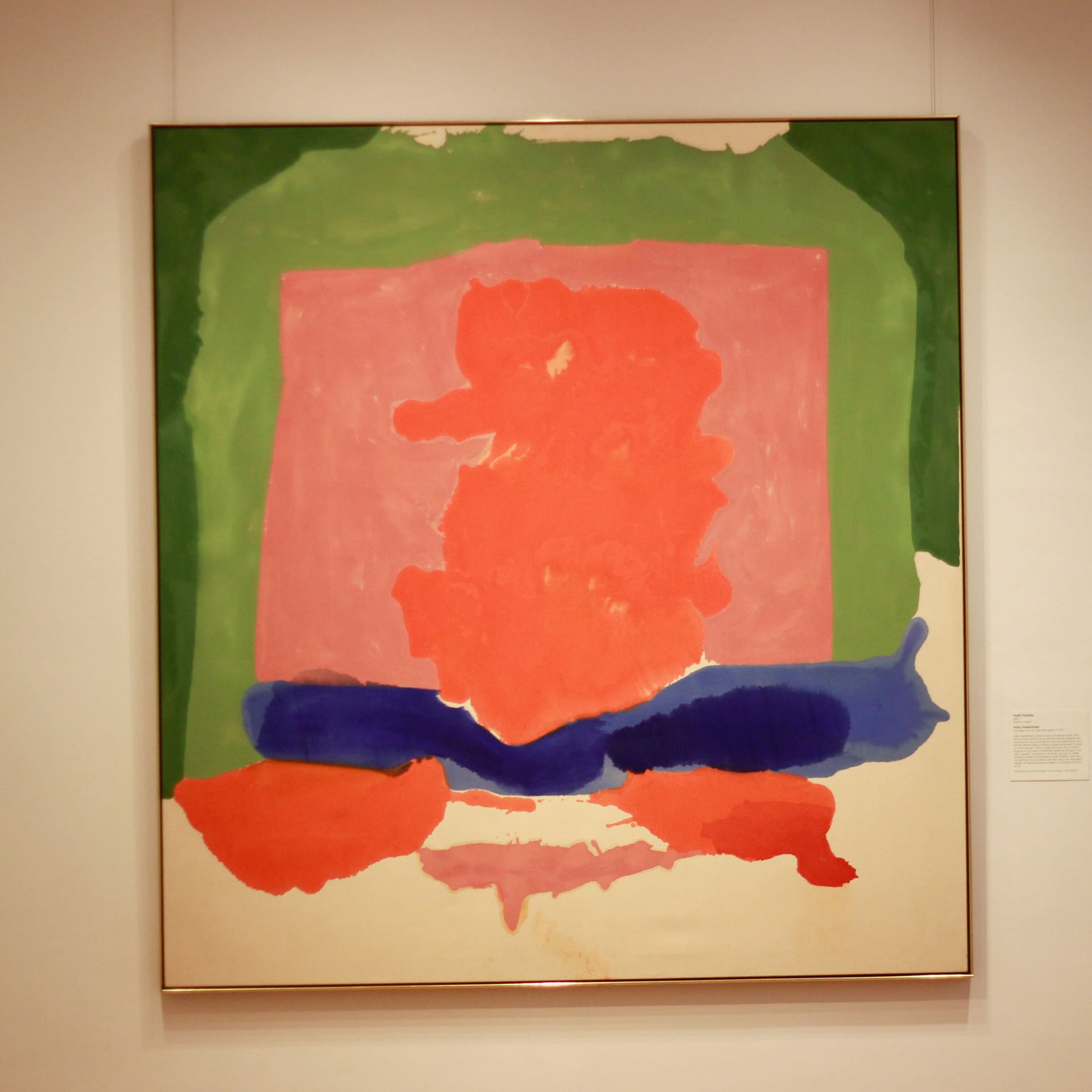 Abstract painting on a gallery wall