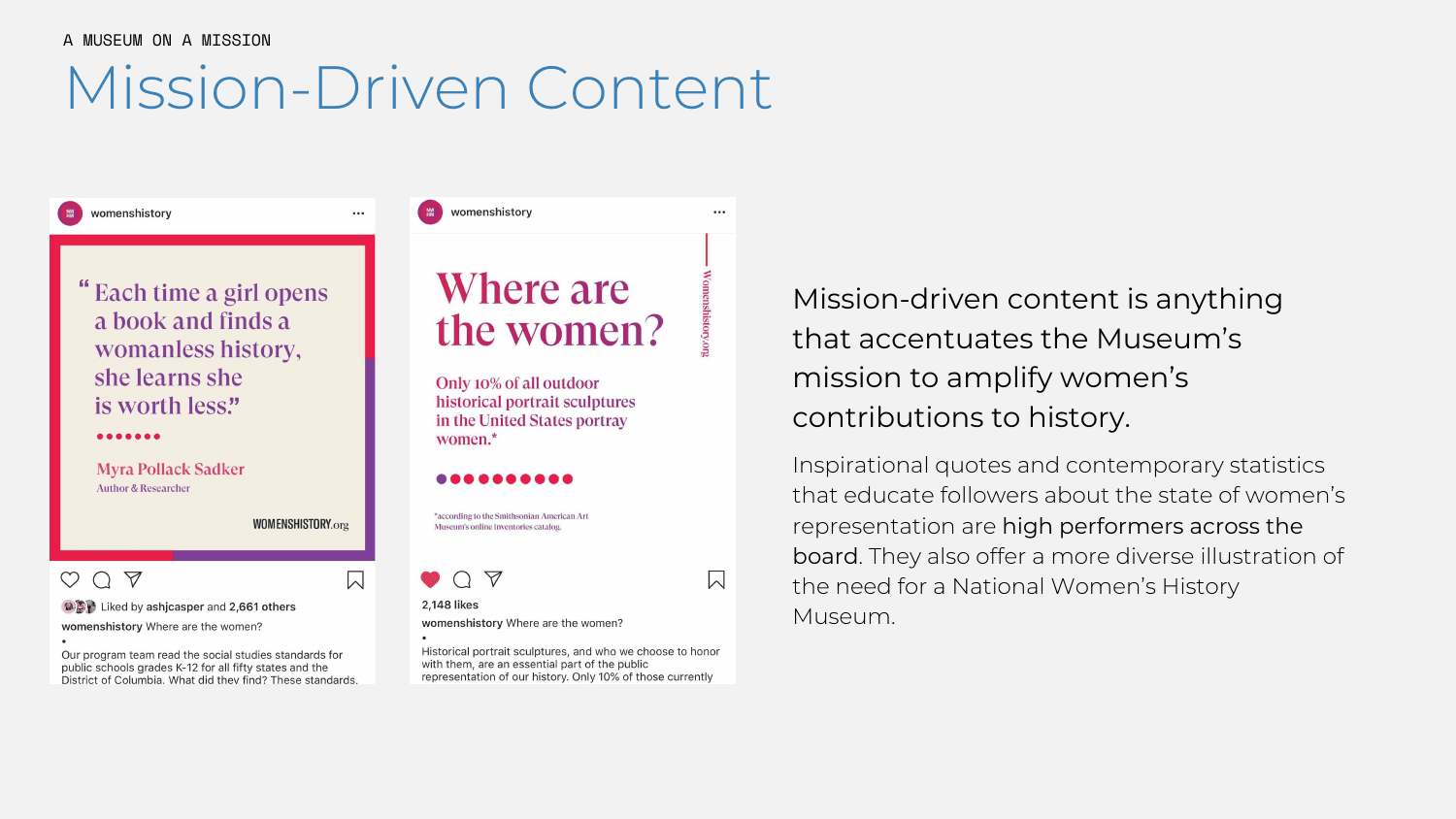 Mission-driven content examples