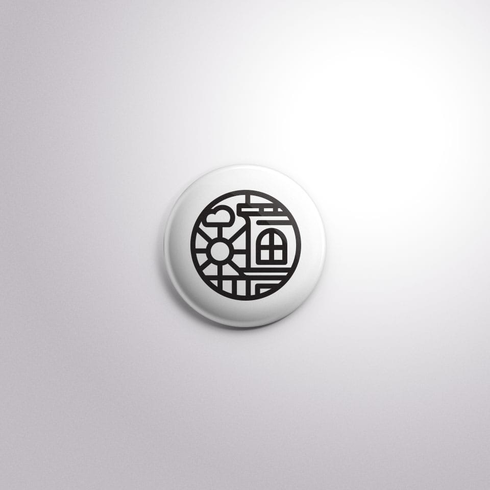 Medallion mark applied to a window