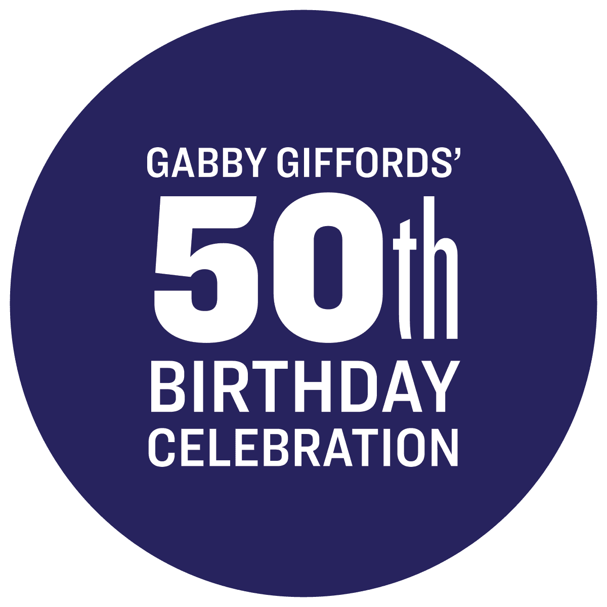 Gabby 50th Birthday text lockup