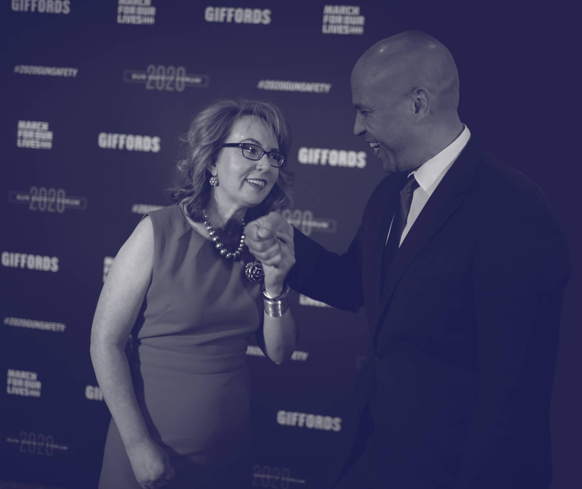Giffords + Cory Booker · award presentation