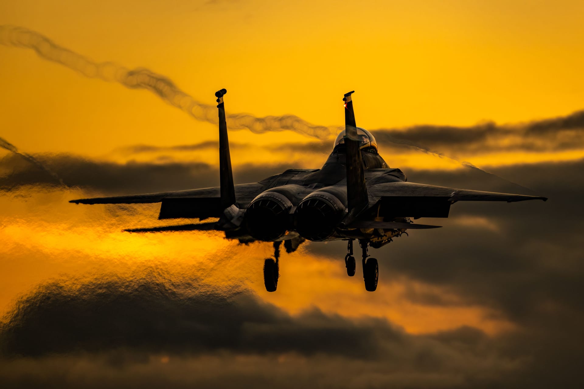 Fighter at departure