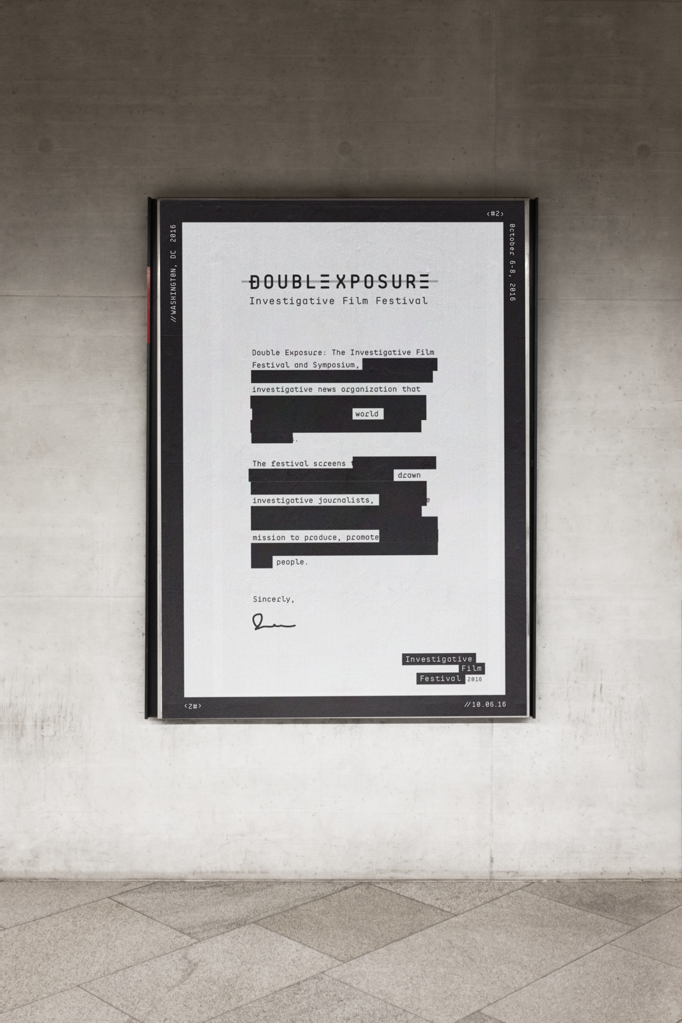 Redacted document poster