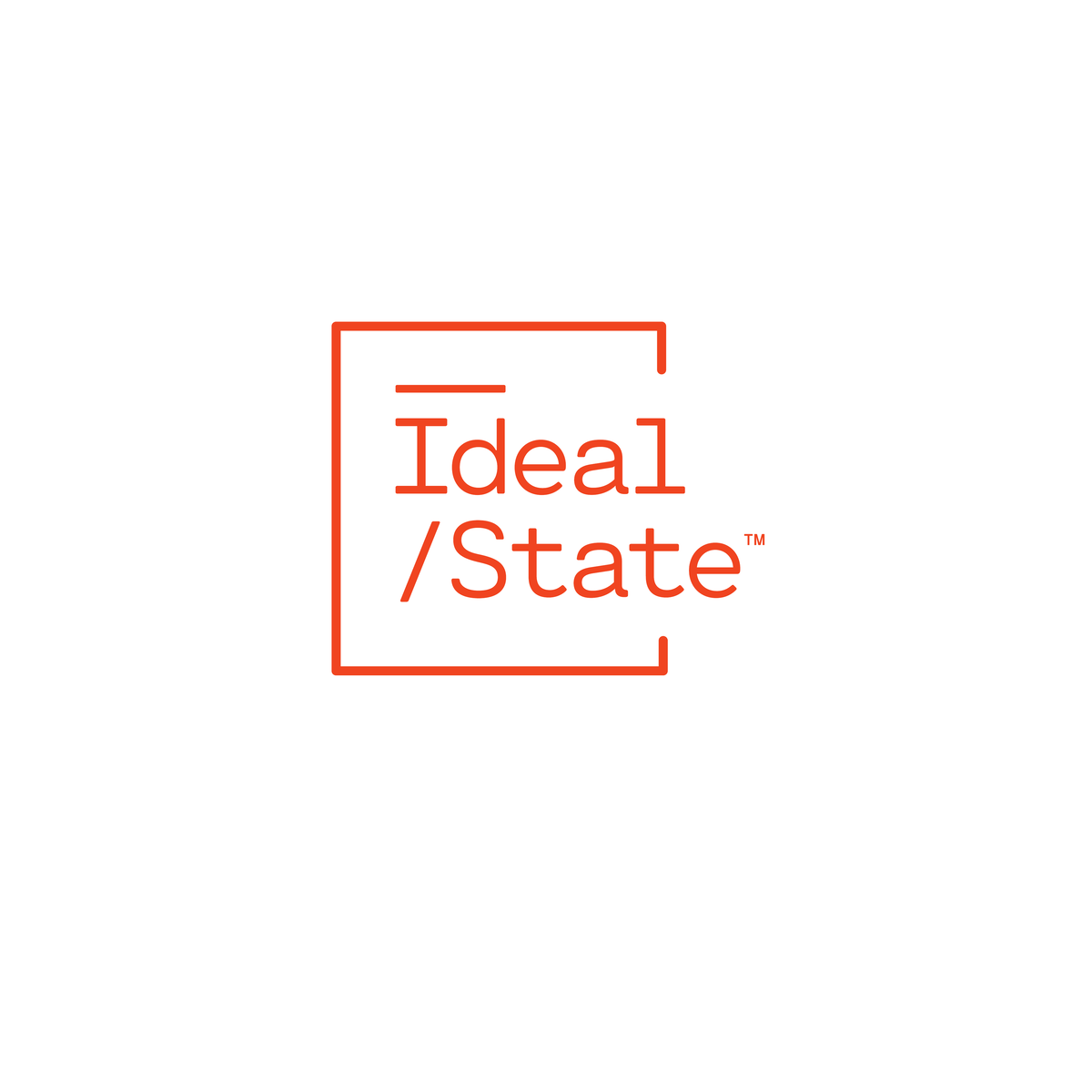 Bracketed, Tangerine on White