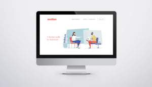 Motivo homepage, two therapists seated in a therapy setting